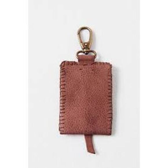 Free People Leather Keychain Cognac Brown Wallet with Concho Star - Picture 2 of 6
